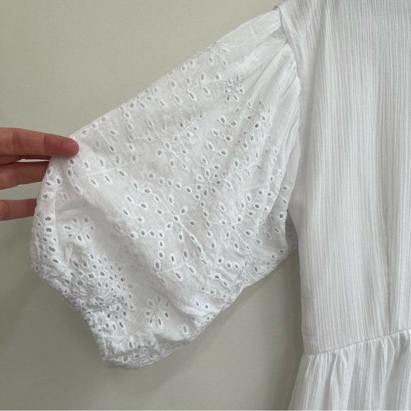 Woman’s Matilda Jane Good Hart Montrose White Eyelet Puff Sleeves Cotton Small - Picture 11 of 15